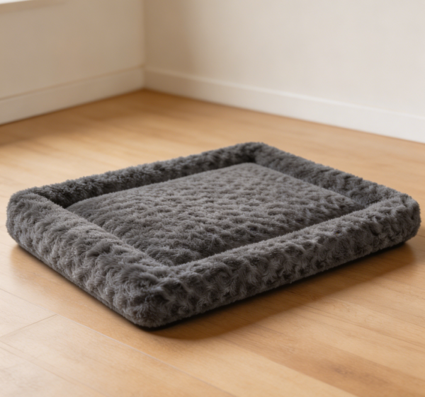 Ultra-Soft Dog Crate Mat, Washable, Grey