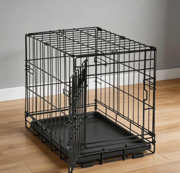 Foldable Dog Crate with Divider, up to 10 lbs