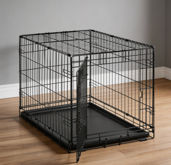 Foldable Dog Crate with Divider, 21-40 lbs